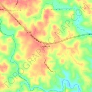 Nettleridge topographic map, elevation, terrain