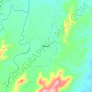 Binyayan topographic map, elevation, terrain