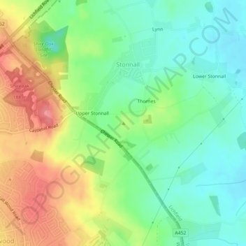 Grove Hill topographic map, elevation, terrain