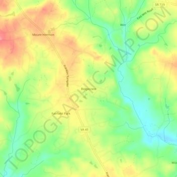 Ridgecrest topographic map, elevation, terrain