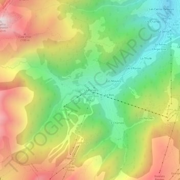 Le Planay topographic map, elevation, terrain