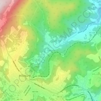 Zihlman topographic map, elevation, terrain