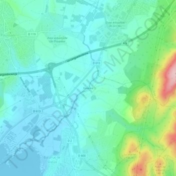 Issanka topographic map, elevation, terrain