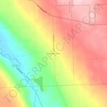 Chipman Corners topographic map, elevation, terrain