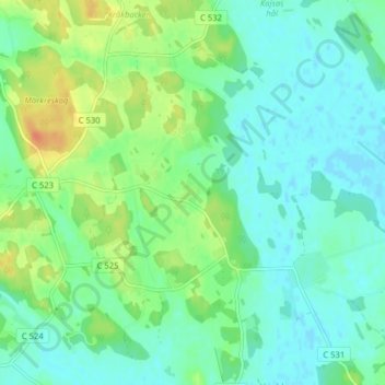 Säby topographic map, elevation, terrain
