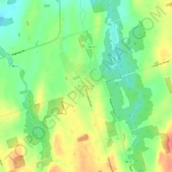 Blackstock topographic map, elevation, terrain