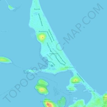 Kenberma topographic map, elevation, terrain
