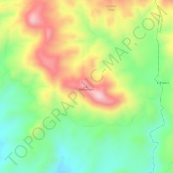 Marquesado topographic map, elevation, terrain