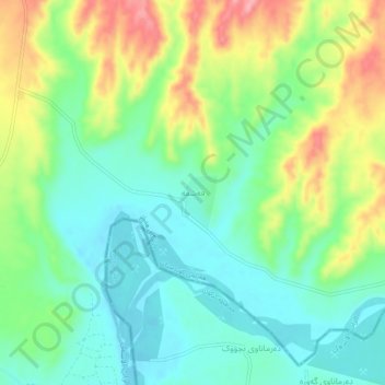 Qashga topographic map, elevation, terrain