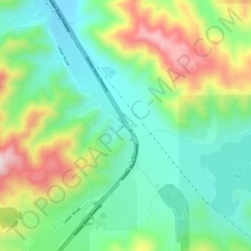 Lebec topographic map, elevation, terrain