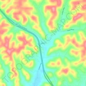 Lickton topographic map, elevation, terrain