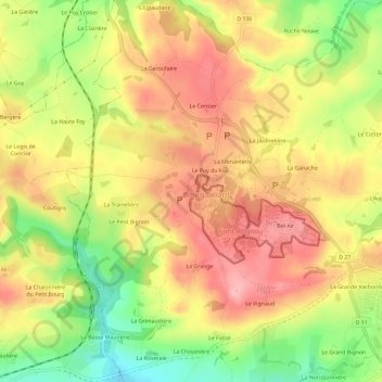 La Forge topographic map, elevation, terrain