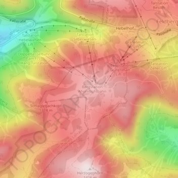 Grafenmatt topographic map, elevation, terrain