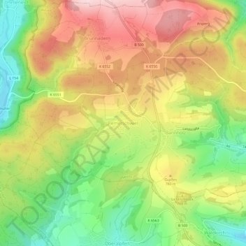 Remetschwiel topographic map, elevation, terrain