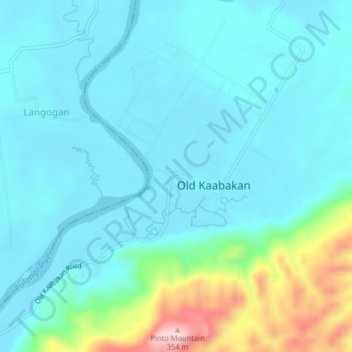 Nanga-an topographic map, elevation, terrain
