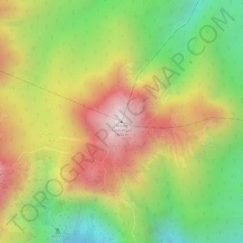 Mount Kalatungan topographic map, elevation, terrain