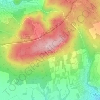 Litermont topographic map, elevation, terrain
