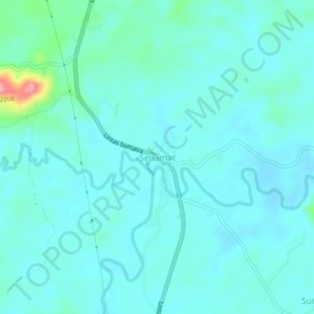 Senamat topographic map, elevation, terrain