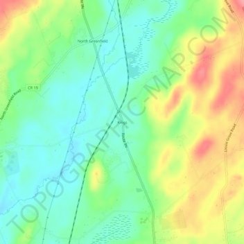 Kings topographic map, elevation, terrain
