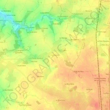 La Touche topographic map, elevation, terrain