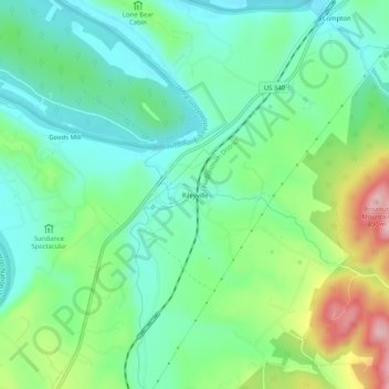Rileyville topographic map, elevation, terrain