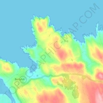 Farr topographic map, elevation, terrain