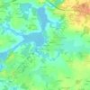 Kergouguec topographic map, elevation, terrain