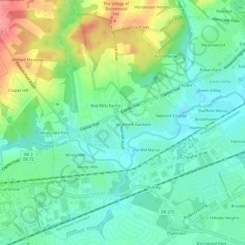 Delaplane Manor topographic map, elevation, terrain