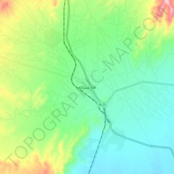 Qilla Abdullah topographic map, elevation, terrain