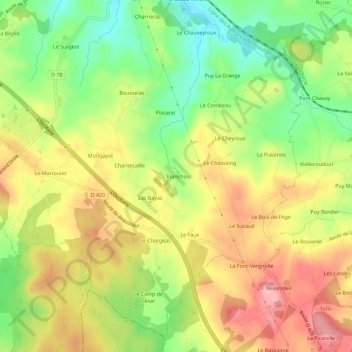 L'Etanchou topographic map, elevation, terrain