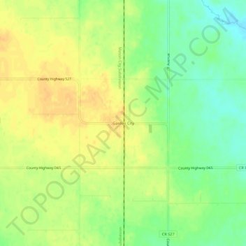 Garden City topographic map, elevation, terrain
