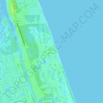 Hammock Beach topographic map, elevation, terrain