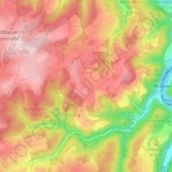 Kalthausen topographic map, elevation, terrain