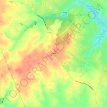 Nahor topographic map, elevation, terrain