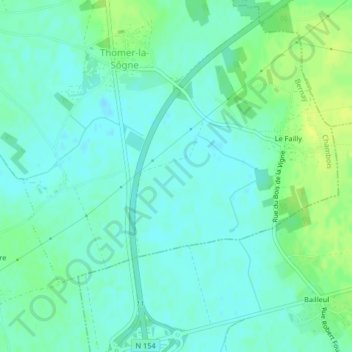 Le Grand Cure topographic map, elevation, terrain
