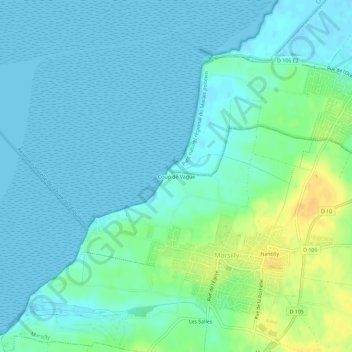 Coup de Vague topographic map, elevation, terrain