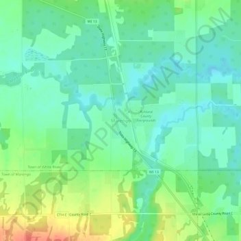 Marengo topographic map, elevation, terrain