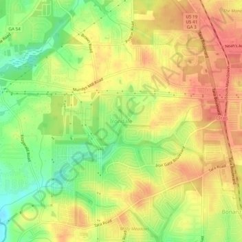Irondale topographic map, elevation, terrain