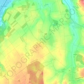 Heudorf topographic map, elevation, terrain