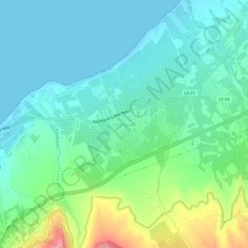 Pentageia topographic map, elevation, terrain