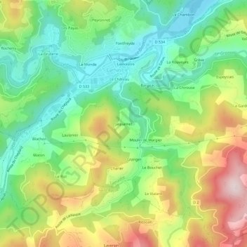 Jaquamet topographic map, elevation, terrain
