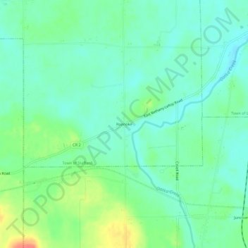 Roanoke topographic map, elevation, terrain