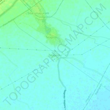 Telaprolu topographic map, elevation, terrain