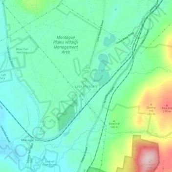 Lake Pleasant topographic map, elevation, terrain