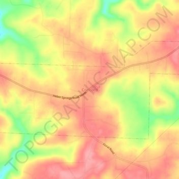 Concord topographic map, elevation, terrain