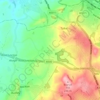 Dunkirk topographic map, elevation, terrain