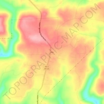 Ida topographic map, elevation, terrain