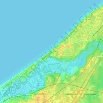 Sokol Camp topographic map, elevation, terrain