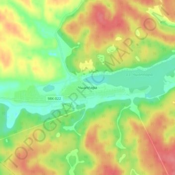 Чыаппара topographic map, elevation, terrain