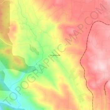 Sprekelsville topographic map, elevation, terrain